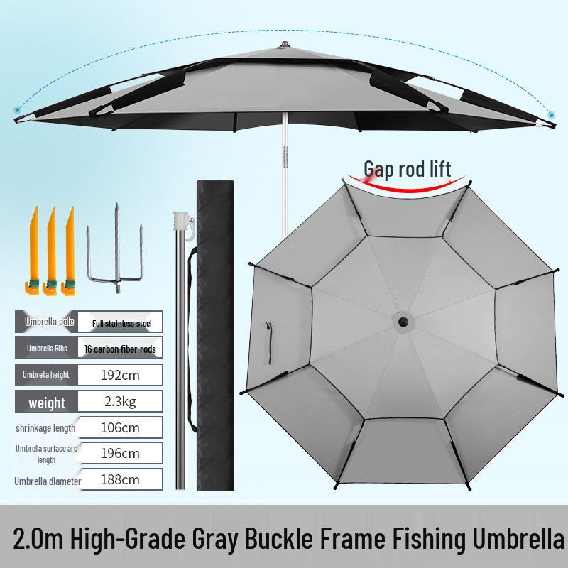 Large Outdoor Fishing Umbrella: Rainproof, Sunshade, Folding, Thickened, UV Protection