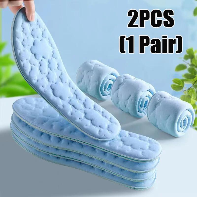 

1 пара/5 пар Массажные стельки из пены с памятью для подошвы обуви, Дышащая подушка, Спортивные стельки для ног, Беговые ортопедические стельки, Мужские женские стельки для обуви EU45-46 1pair синий