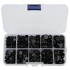 360pcs Black Toy Eyes Plastic Button Eyes Doll Making Flat Back Eyes Craft Projects