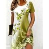 Women's Flower Print Daily Comfort Short Sleeve Dress Casual Breathable Casual Dresses