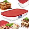 Glass ovenproof dish with lid 39x24x7 cm, 3.7 l