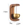 Wooden Doorbell with Gentle Sound, Decorative Entrance Bell Wind Chime, Cute Room Decor Door Hanging