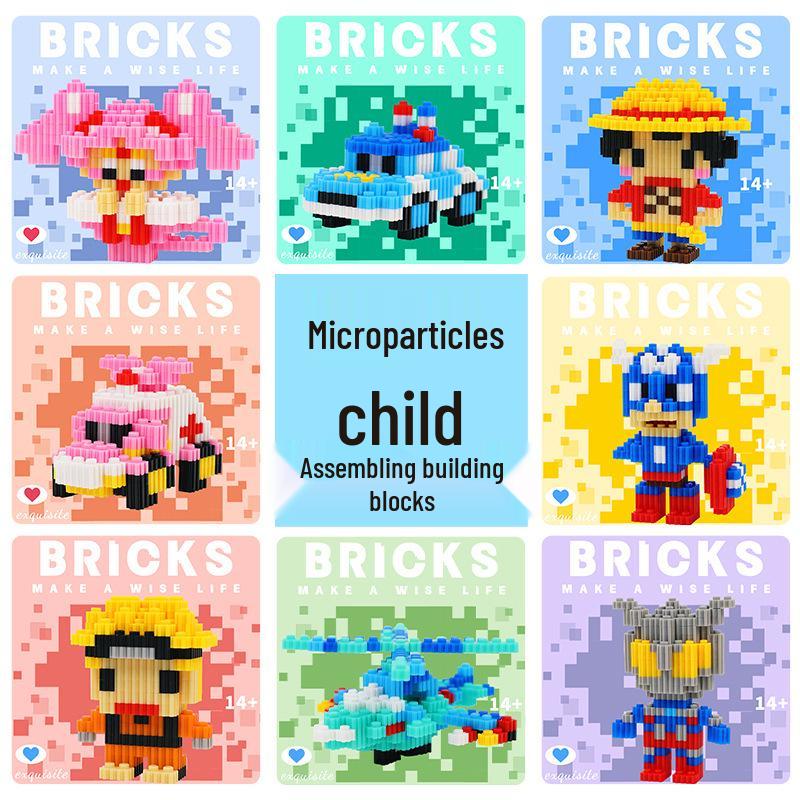 Children's Creative Cartoon Building Blocks - Educational & Trendy Assembly Toys for Birthdays and Student Prizes