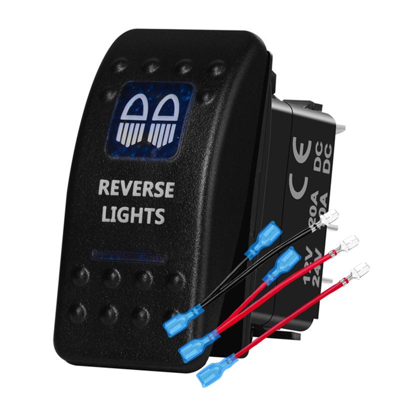 12v/24v Blue Led Light 5 Pin On Off SPST Rocker Switch 7 Pin On Off On ARB Carling Style Car Boat Waterproof Pump Push Switch
