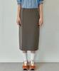 LOEIL Rivet Point Long Skirt - Mocha