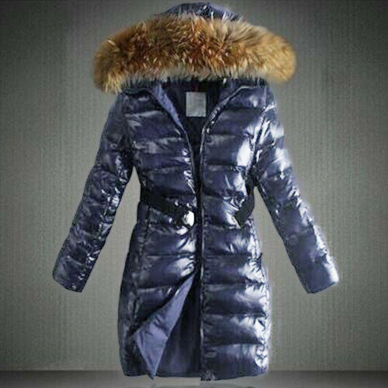 Long Ladies Womens Warm Jacket Hooded Puffer Coat Winter Casual Faux Fur