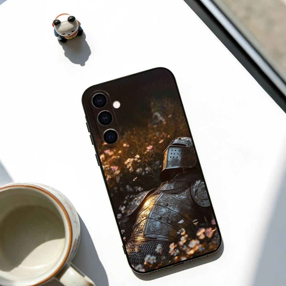 Knight Phone Case Black Silicone Soft For Samsung Galaxy A73,A72,A71,A70,A53,A52,A51