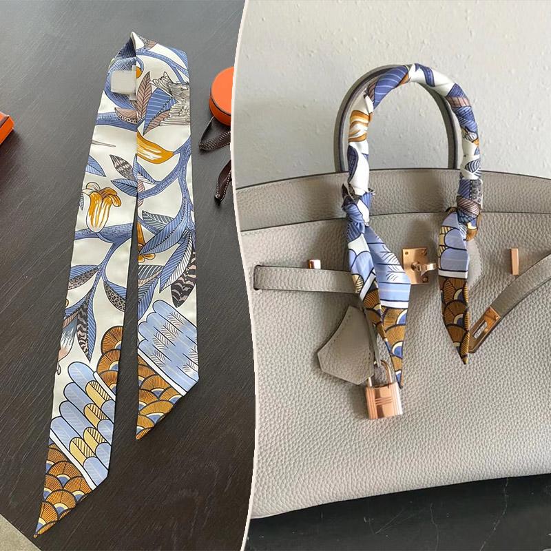 2024 Trendy Silk-Style Scarf Handle Wrap for Bags