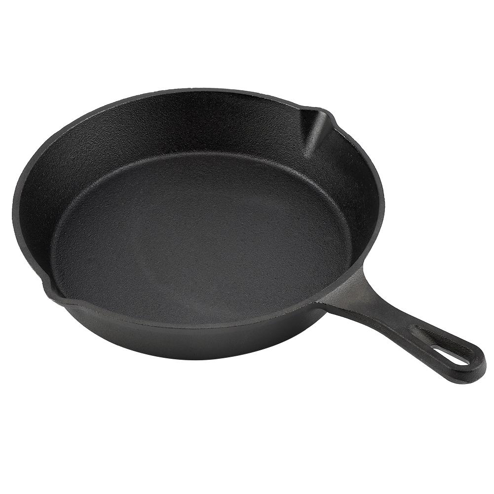 Cast Iron Frying Pan, Diameter 27 Cm, Cast Iron Frying Pan, Iron Frying Pan, Cast Iron Frying Pan, Grill Pan for Stove, Oven, Grill, Induction Cooker,