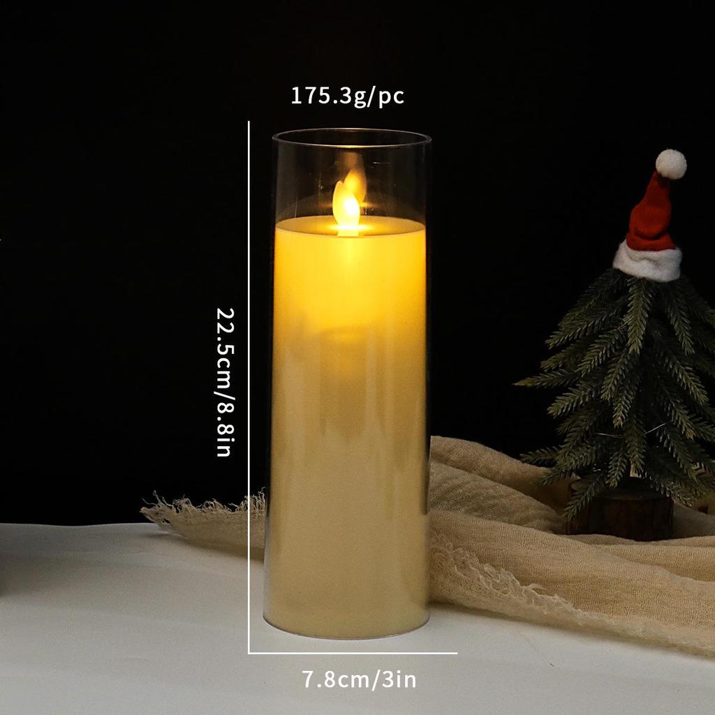 Acryl LED Kerze mit flackernder Flamme und Tassen-Atmosphäre