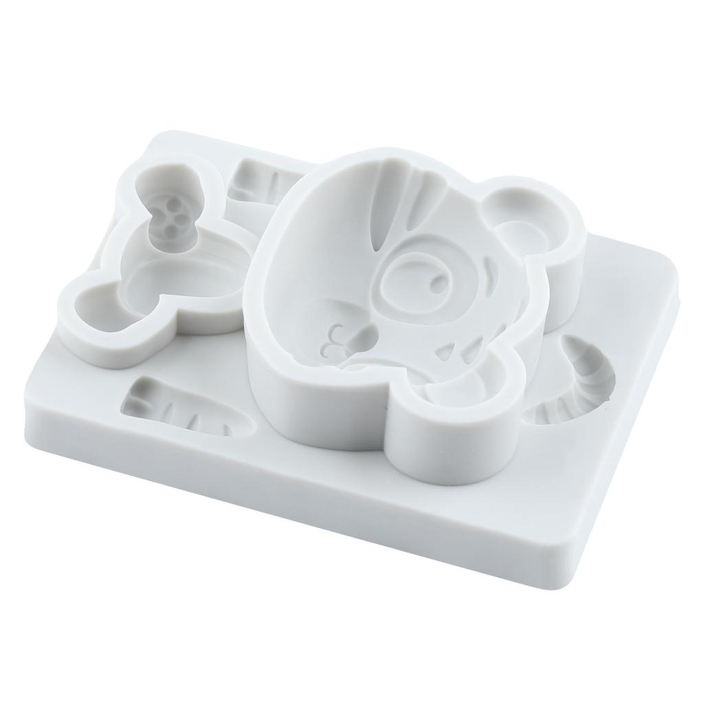 Tiger Silicone Molds Woodland Animal Fondant Mold Cake Decorating Tools Cupcake Topper Chocolate Candy Craft Gum Paste Polymer Clay