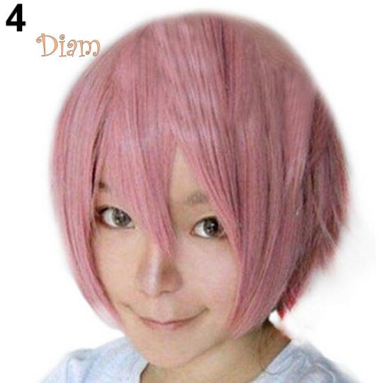 Tenfyer Men's Fashion Short Wig Cosplay Party Costume Straight Wigs Full Wig Gift