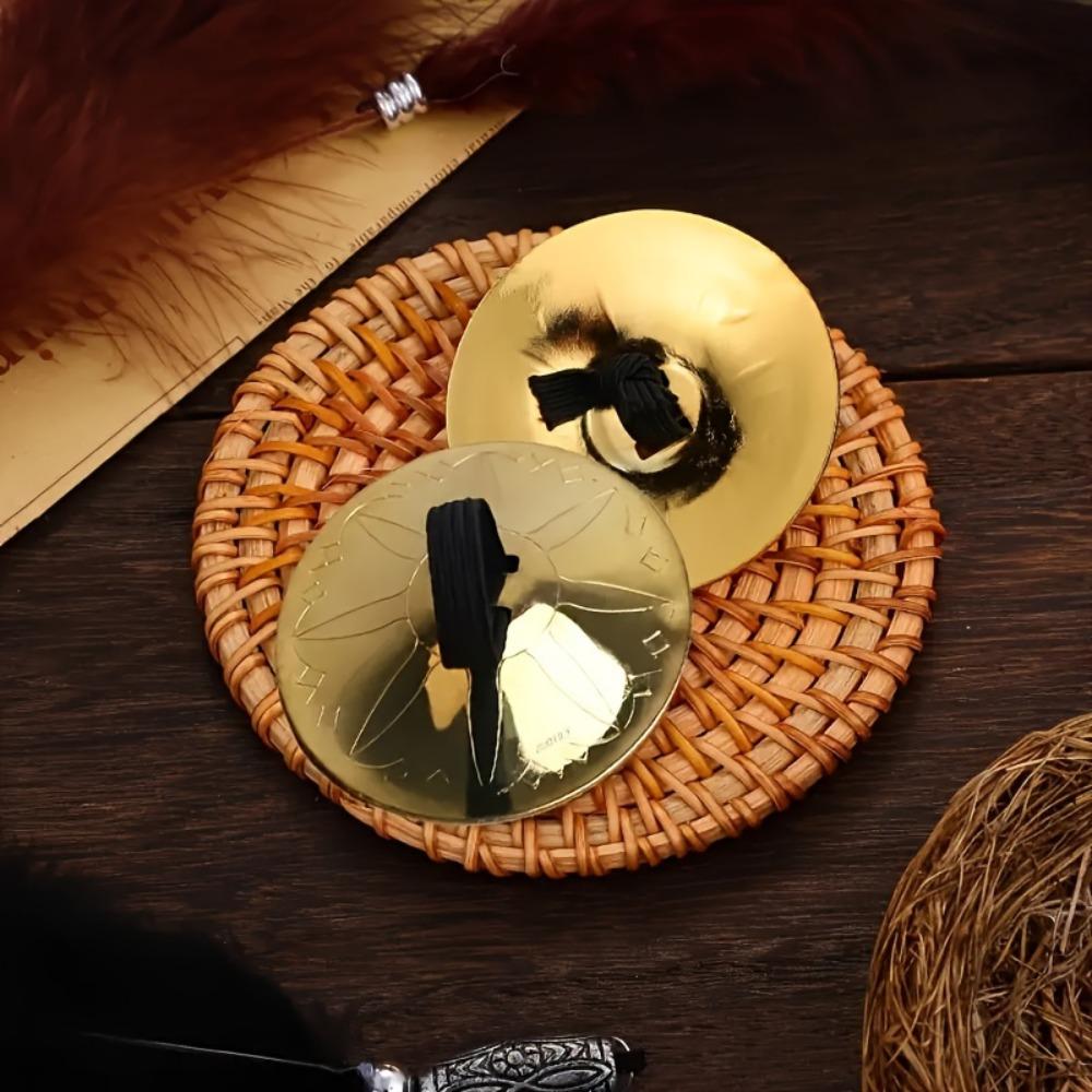 2 ks Zlaté prstové činely, Roztomilé jedinečné vtipné hudební nástroje pro Halloweenské Vánoční Bar Klub Rave LARP Party Hrací potřeby