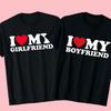 Ich liebe meinen Freund/meine Freundin 100% Baumwolle Unisex-Shirt Partner Outfits 2026 Valentinstag Kosten