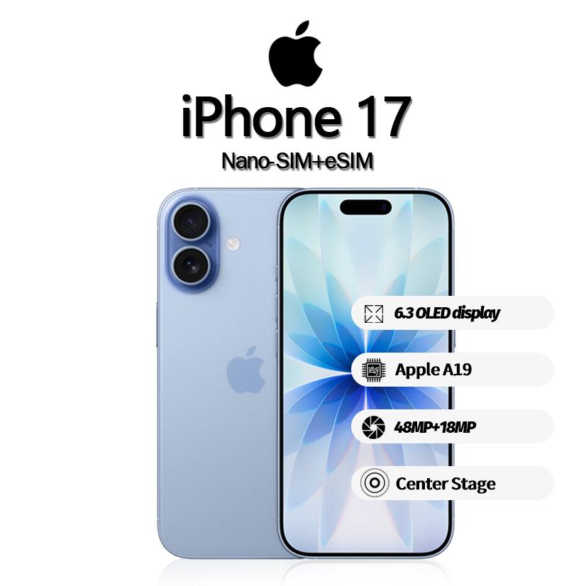 Apple iPhone 17 smartphone supports Nano-SIM+eSIM, new and not activated