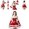 Ladies Adult Santa Red Off Shoulder Dress Soft And Comfortable
