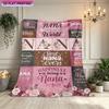 1pc Blanket Grandma Pattern Collection Winter Flannel Blanket Soft HD Digital Print Modern Style Nap Blanket Soft Warm Gift Fleece