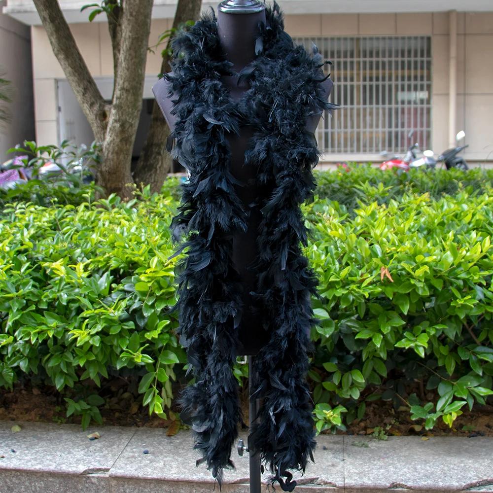 DIY 2M Turkey Feather Boa 38g-90g Marabou Feathers Boa Dyed Colors for Wedding Scarf Shawl Decor DIY Crafts Costume Accessories