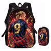 1/2/3/4/5PC Soccer Star Pattern Backpack Set – Large-Capacity Casual Backpack with Matching Clutch & Tote Bag, Perfect for Daily