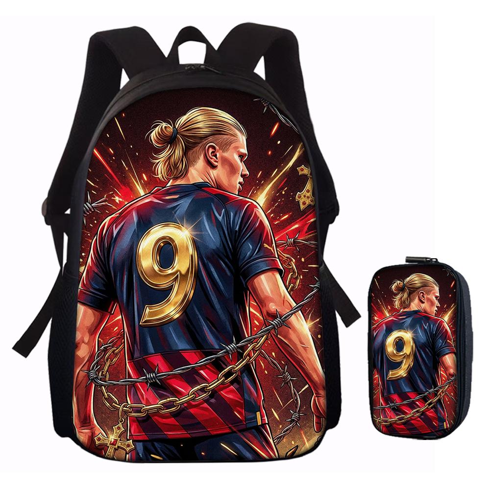 1/2/3/4/5PC Soccer Star Pattern Backpack Set – Large-Capacity Casual Backpack with Matching Clutch & Tote Bag, Perfect for Daily