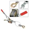 2T/4T Wire Rope Hand Power Puller Tighten Tool Mini Tightener Double Hook Lifting Tool Gear Winch Puller