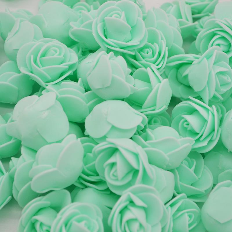 50Pcs/lot 3.5cm PE Foam Rose Head Artificial Rose Flowers Home Garden Decorative Wreath Supplies Wedding Event Party Decoration