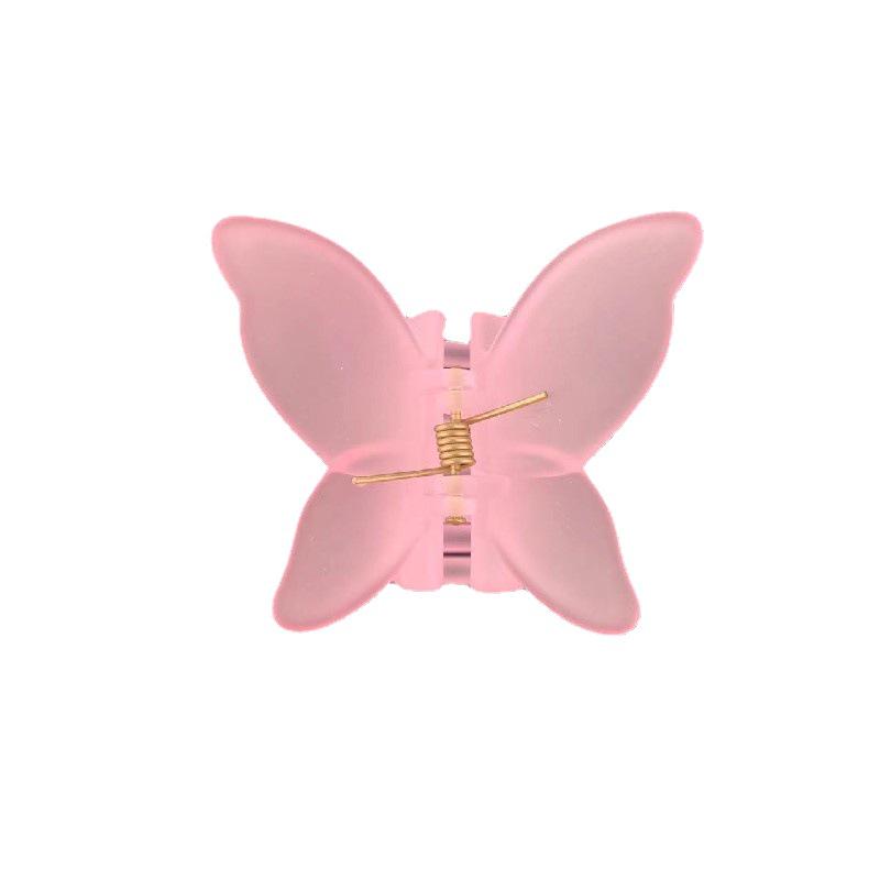 Pinza per Capelli a Forma di Farfalla Trasparente Satinata per Donna - Accessorio per Capelli di Nicchia Trendy