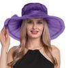 Women's Organza Wide Sun Hat Foldable UV Beach Hat