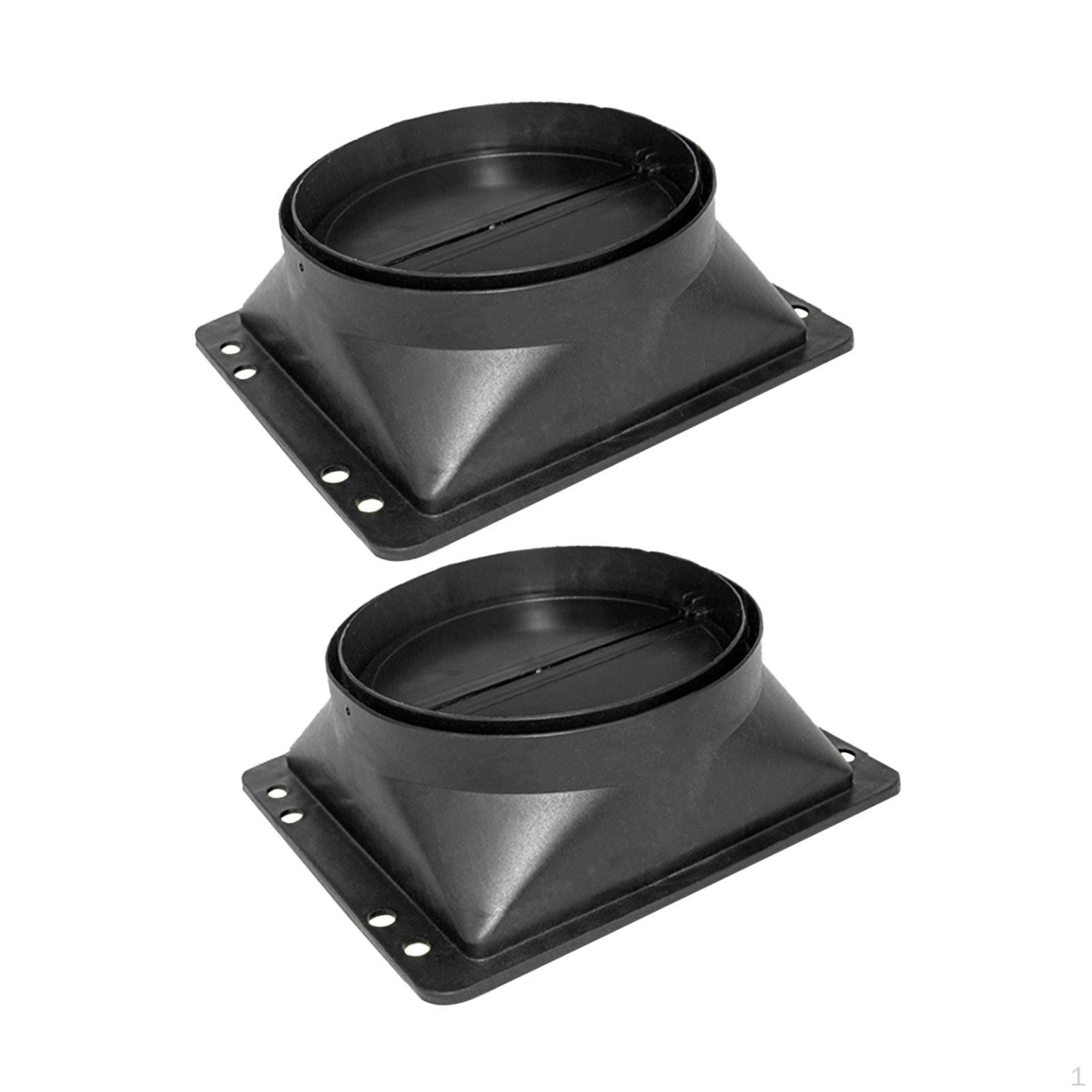 

2 шт. Фланцевый соединитель воздуховода для вентилятора, воздуховодная пластина 208mmx183mmx72mm чёрный