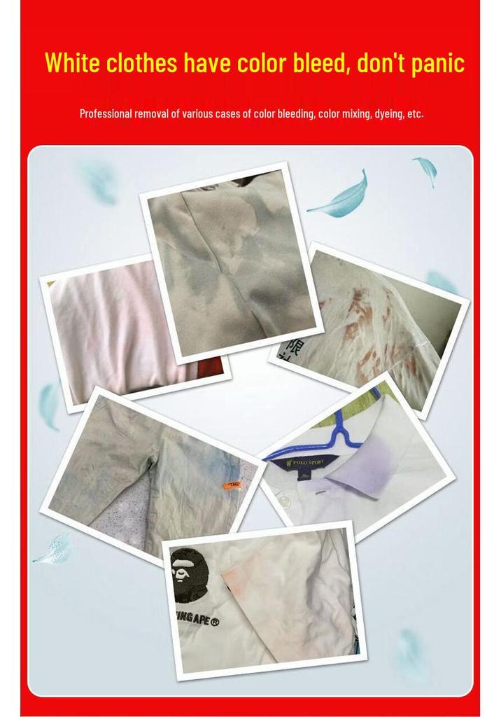 Dry Cleaning White Clothes Bleaching Powder - No-Scrub Stain Remover and Whitener