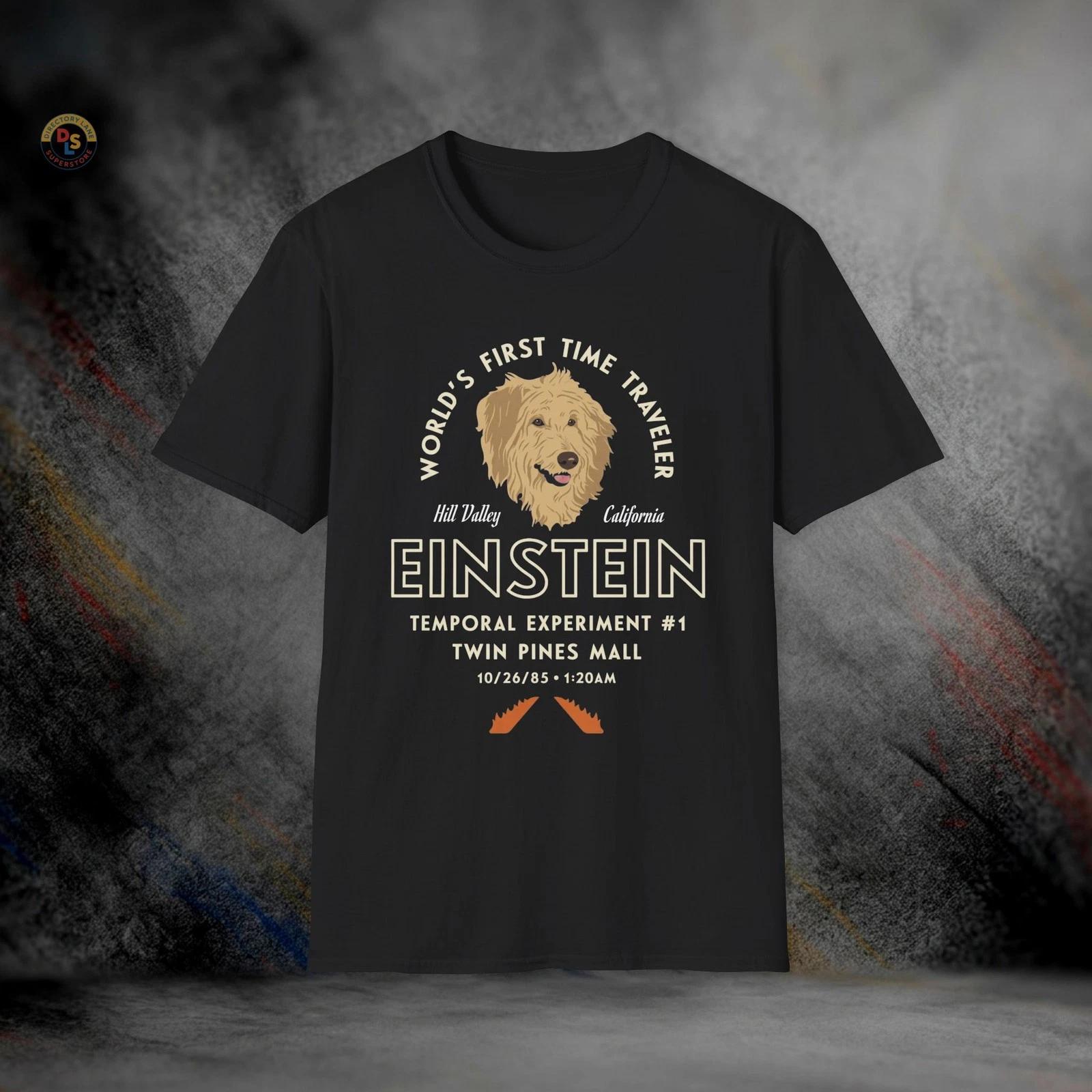 Einstein World s First Time Traveler Back to the Future T-Shirt | Softstyle Tee L