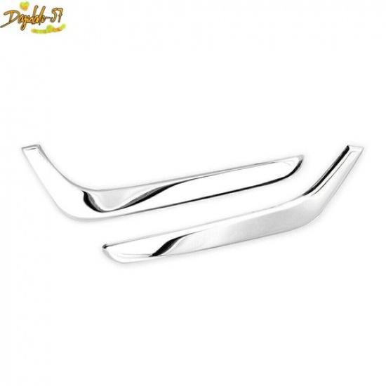 Chrome Front Fog Light Lower Cover Eyelid Trim For Honda CR-V CRV 2017 2018