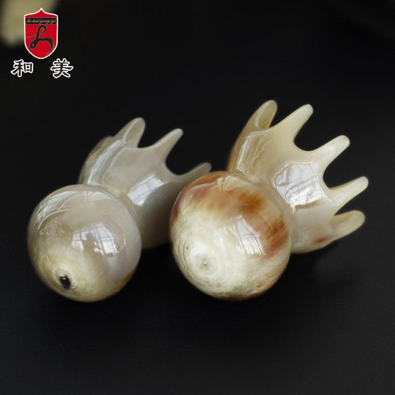 Real Yak Horn Shampoo Comb Scalp Massage Comb Wholesale Creative Octopus Meridian Comb