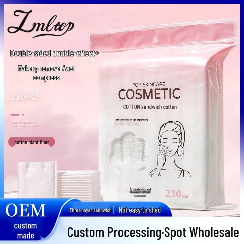 LMLTOP 230 Extra Thick Double-Sided Cotton Pads for Makeup Removal