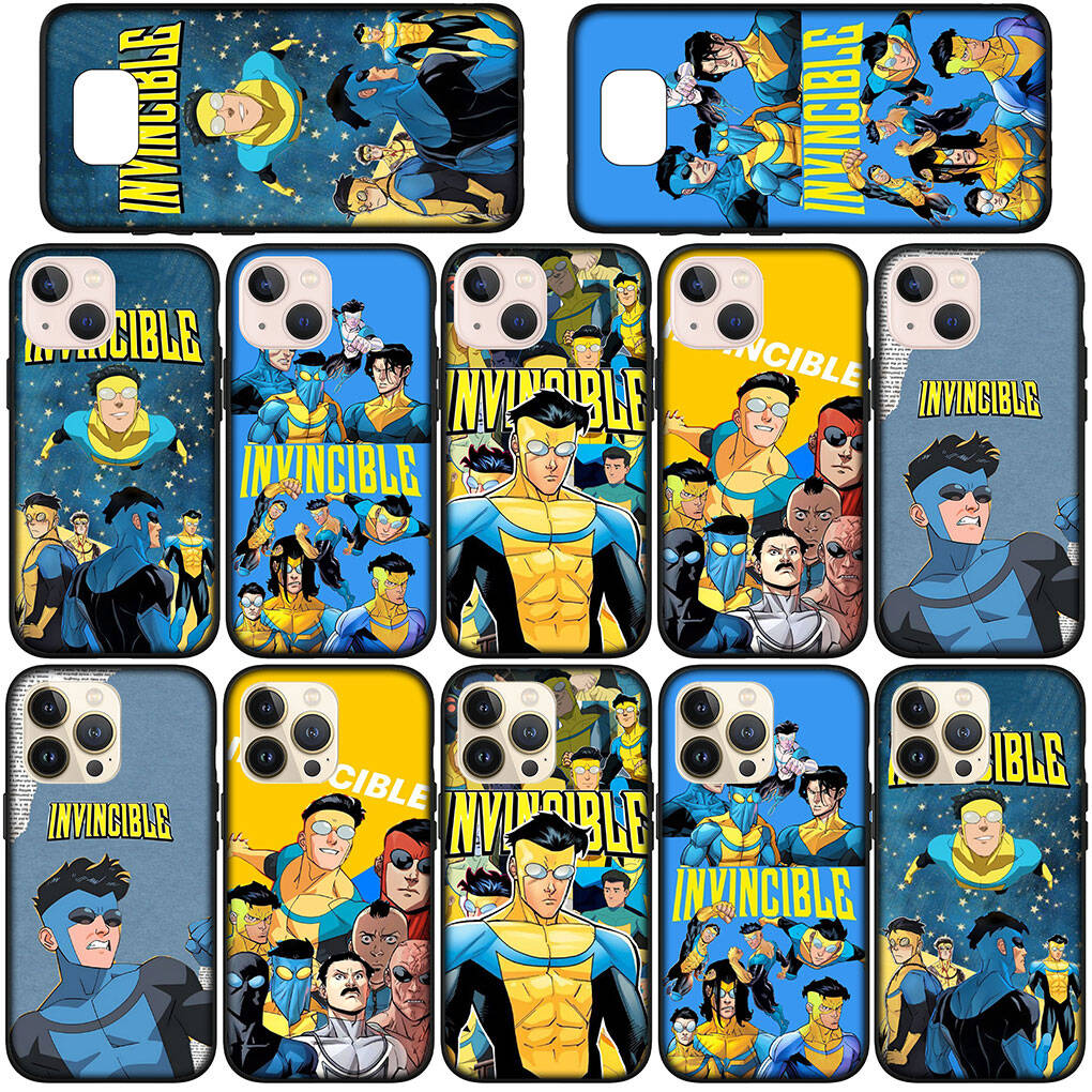 Phone Case for iPhone 17 16 15 Plus XR Huawei P30 P20 Lite Redmi Note 14 12 11 13 Pro Max OPPO A60 A80 A40 A18 A38 Cartoon I-Invincibles Collage Cover
