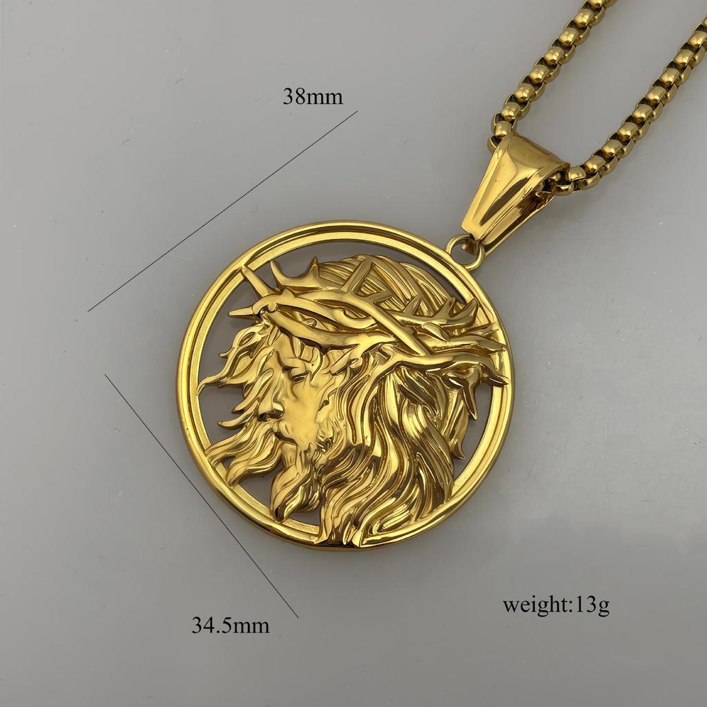 Collana Ciondolo Ritratto in Acciaio Inossidabile - Stile Europeo e Americano Unisex