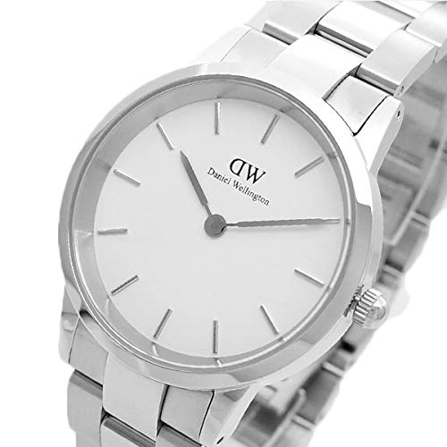 Daniel Wellington Iconic Link 28mm White Silver Quartz Watch, Women's, DW00100207