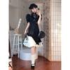 Mrinoyume Sexy Lolita Dress, Black and White, Chinese Style, Cute Costume (Sizes L, D)