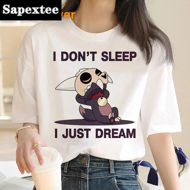 Owl House T Shirt Top Tees Women Streetwear Japanese White T Shirt Funny T-shirt Clothes Manga Couple Clothes