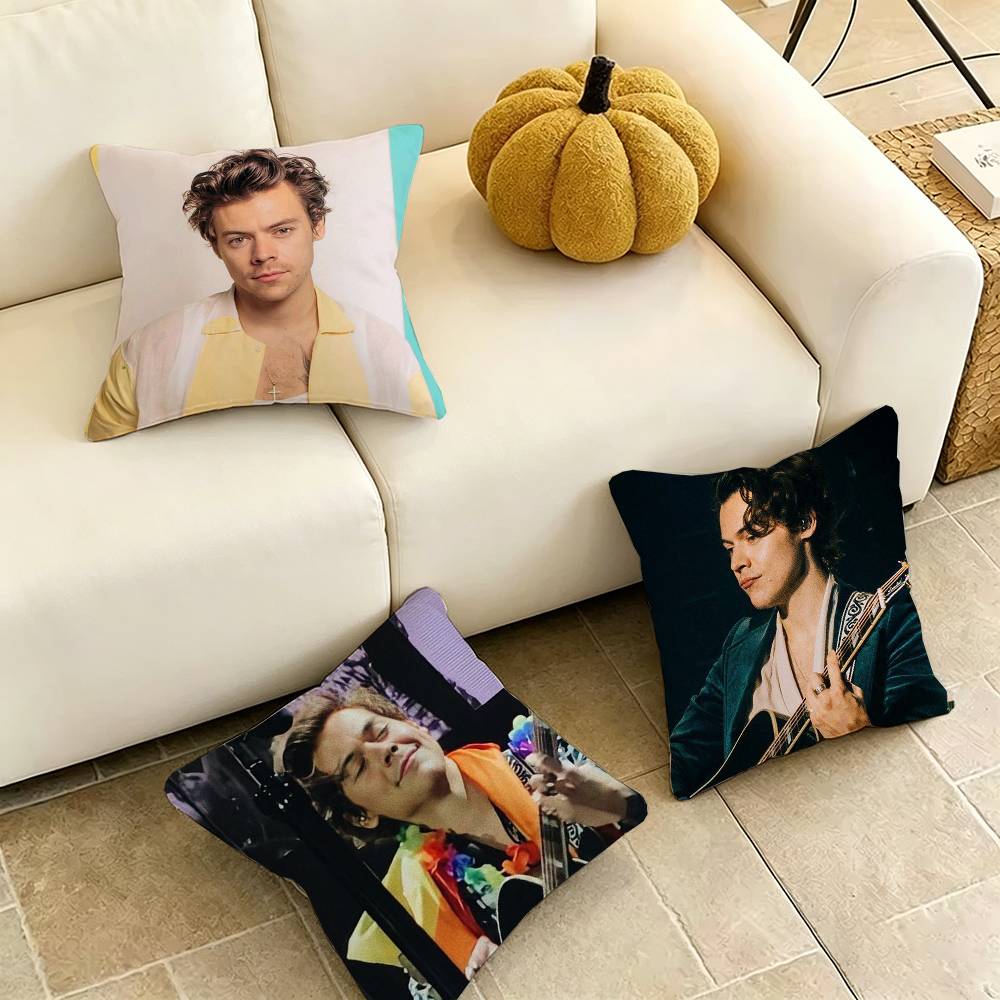 Harry Styles Harry House Pillow Case Square DoubleSided Sofa Cushion Cover Bedroom Bedside Pillow Gift
