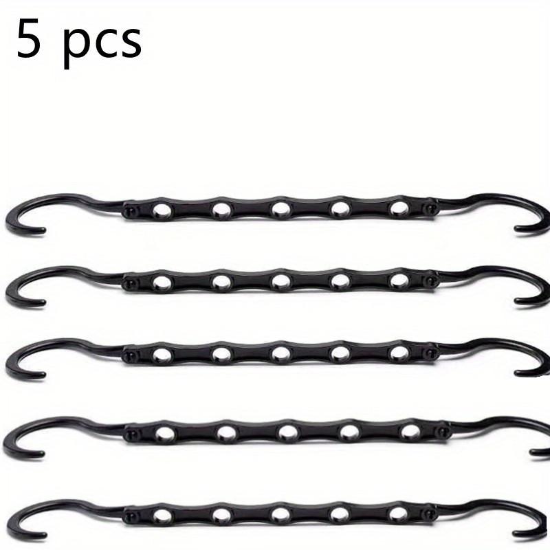 5 Holes Sturdy Plastic Clothes Closet Organizers and Storage, Space Saver Organization, College Dorm Room Essentials