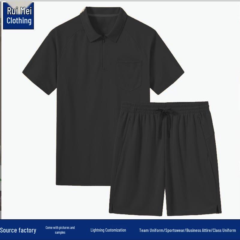 

Men s Quick-Dry Running Suit: Breathable Short Sleeve & Five-Point Pants X-Large