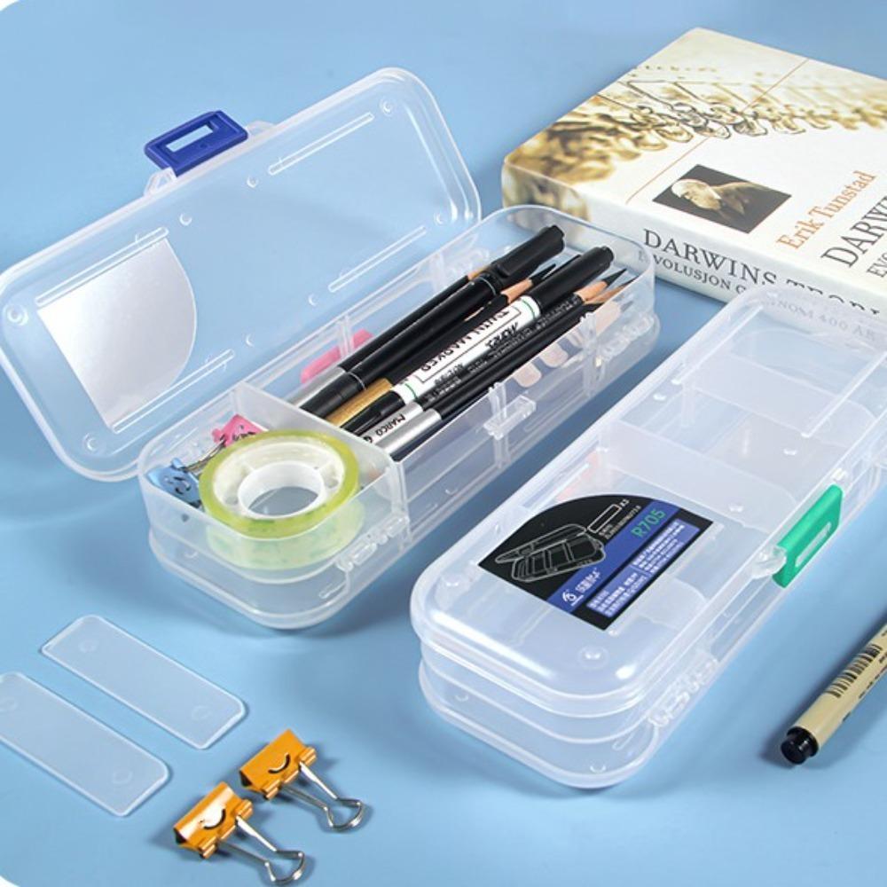 Double Layer Pencil Box Large Capacity Stationery Case Creative Pencil Case  School