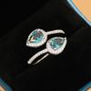 Huitan Stylish Bright Zirconia Adjustable Ring Women Engagement Accessories with Fashion Design Delicate Female Finger Jewelry