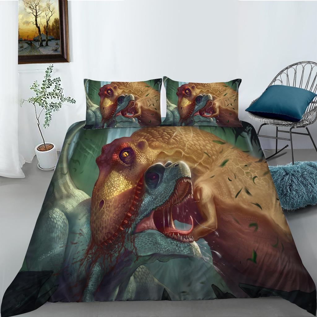 Polyester Bedding Two Or Three-Piece Dinosaur Digital Printing