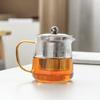 Sushitaoci High Borosilicate Thick Glass Teapot with Stainless Steel Strainer, Heat-Resistant Filtered Tea Pot, 550ml