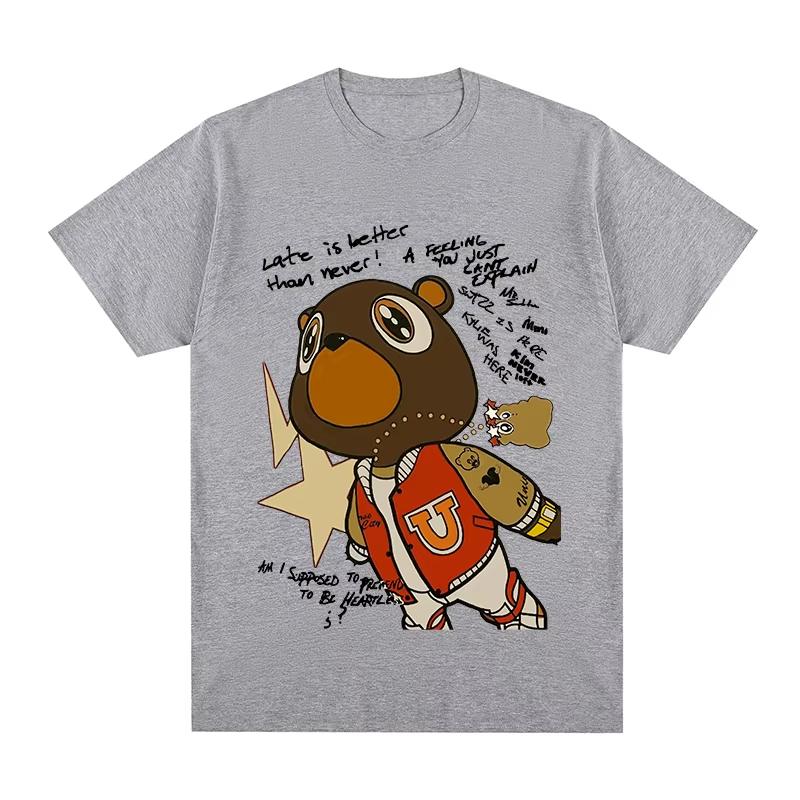 2026 Kanye West Kawaii Tshirt Ye Bear Hip Hop Cotton Unisex T Shirt New TEE TSHIRT Womens Tops Ins Y2k