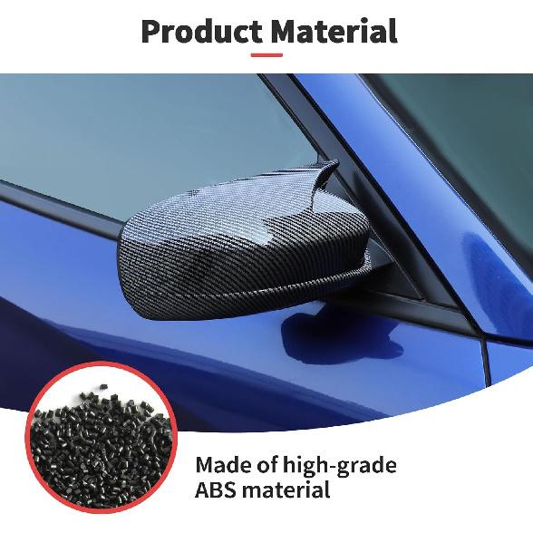 JWWY Side Mirror Cover Rearview Mirror Cover Replacement Decorative Mirror Cover Trim Fit for 2010-2025 Dodge Charger Exterior Accessories Carbon
