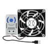 80mm USB Fan 5V Powered Brushless Fan with USB Cable Adjustable for Receiver DVR Computer Home Theater Cabinet Cooling