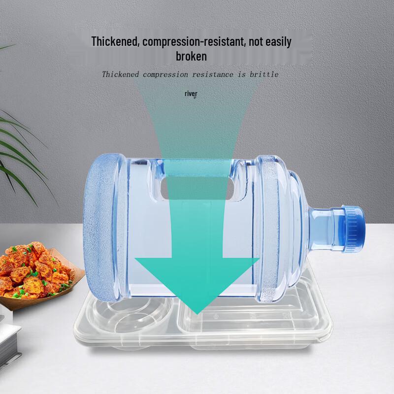 Jinmei Hewang 1160ml 5-Compartment Disposable Meal Prep Containers, 120 Sets